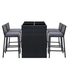 Load image into Gallery viewer, Gardeon 5-Piece Outdoor Bar Set Dining Table Stools Wicker Patio Setting
