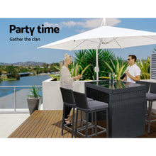 Load image into Gallery viewer, Gardeon 5-Piece Outdoor Bar Set Dining Table Stools Wicker Patio Setting
