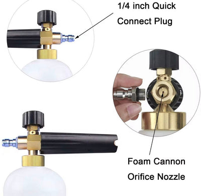 Pressure Washer Foam Cannon Lance with 1/4” Quick Connect – 1 Litre – 3000 PSI