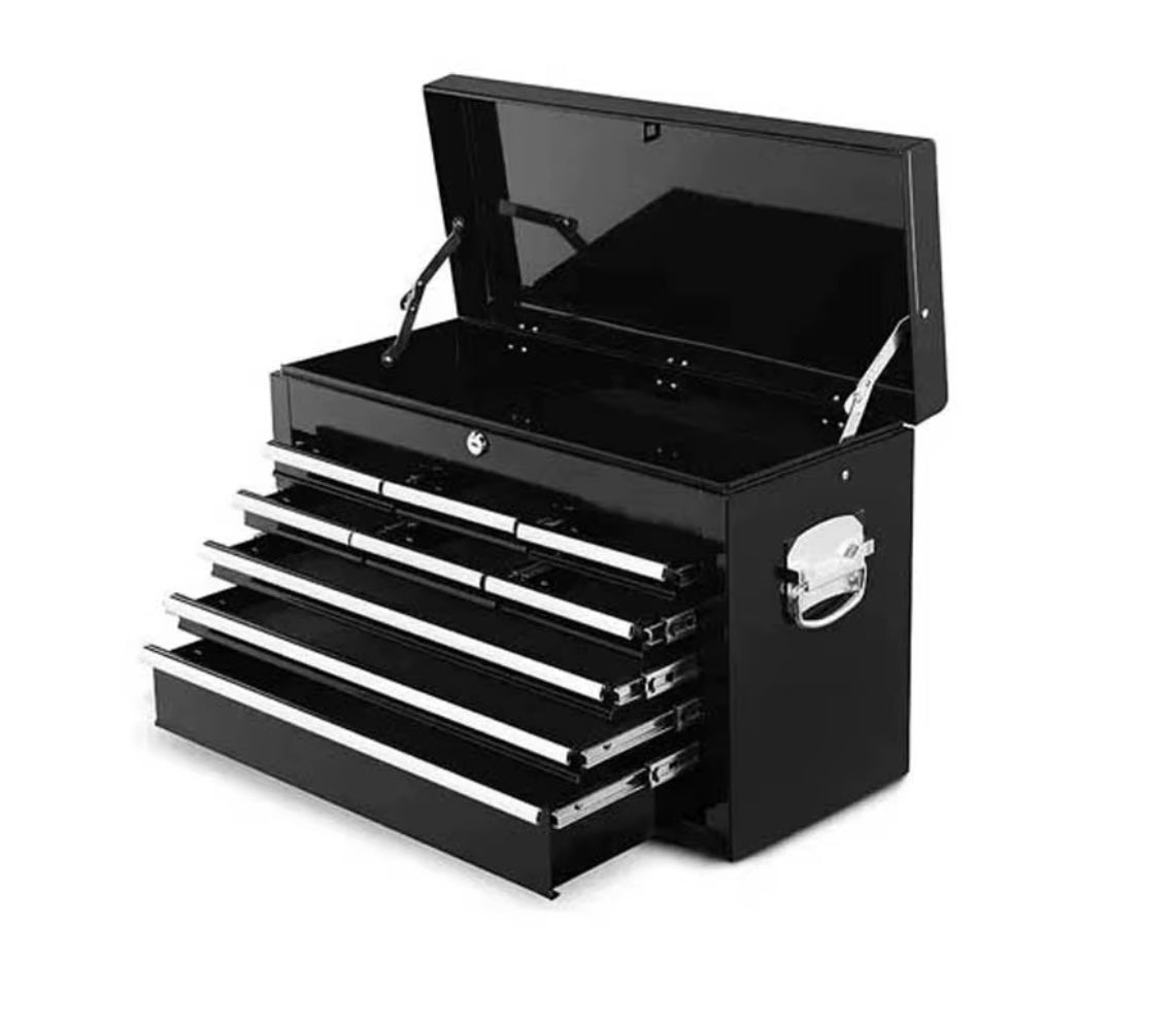 9 Drawer Tool Box Cabinet Chest Toolbox Storage Garage Organiser Black