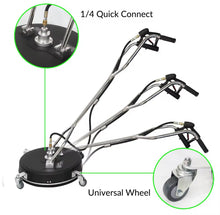 Load image into Gallery viewer, 20 Inch Pressure Washer Surface Cleaner – Plastic &amp; Stainless Steel, 4000 PSI, 3/8” Quick Connect
