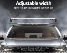 Load image into Gallery viewer, Universal Car Roof Racks Pod Aluminium Cross Bars 137cm Silver Adjustable with Mounting Brackets
