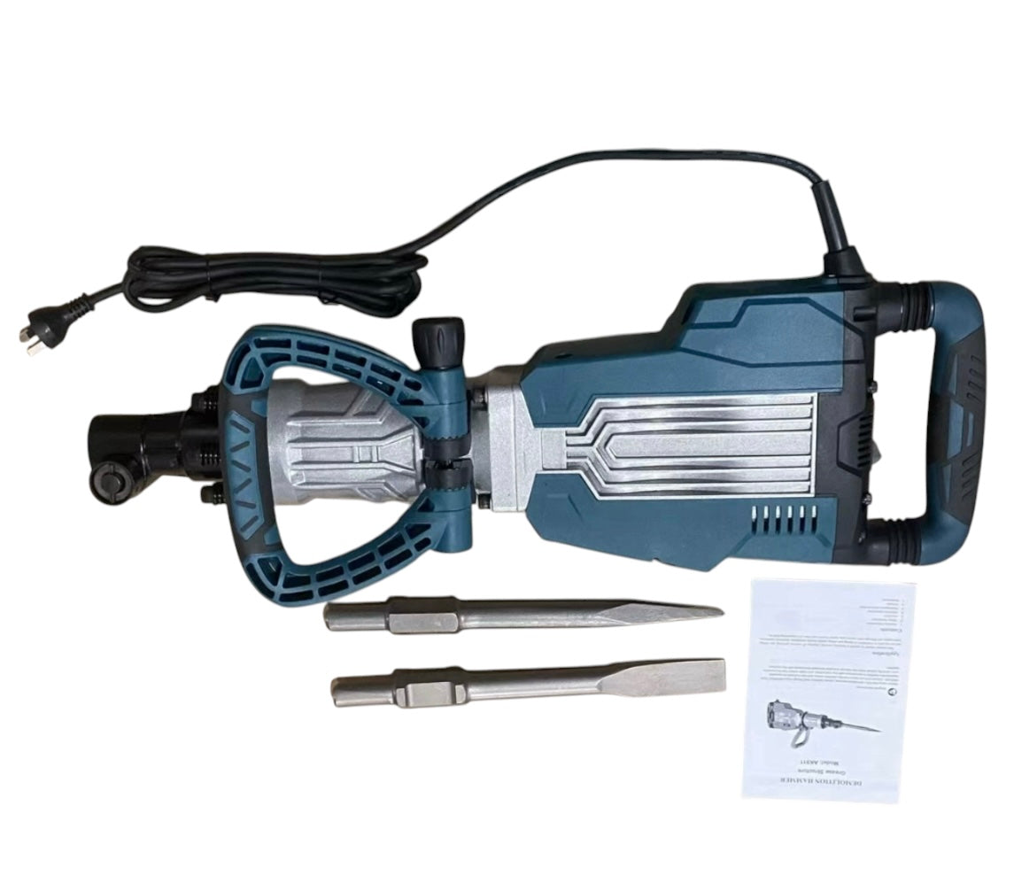Industrial 2300W Heavy Duty Electric Demolition Jackhammer Grease System 75J 1900BPM HEX Head