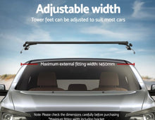 Load image into Gallery viewer, Universal Car Roof Racks Pod Aluminium Cross Bars 137cm Black  Adjustable with Mounting Brackets
