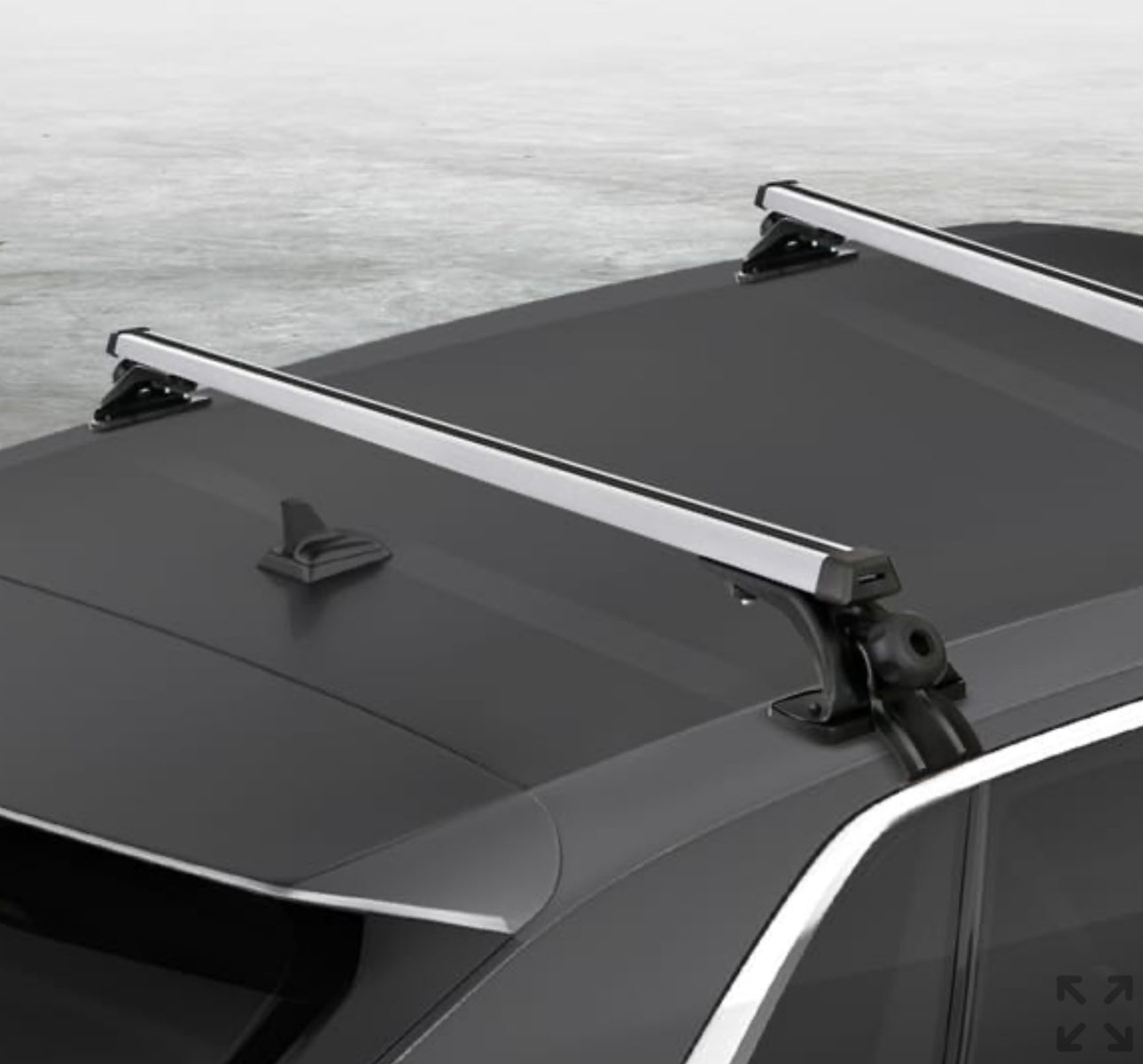 Universal Car Roof Racks Pod Aluminium Cross Bars 137cm Silver Adjustable with Mounting Brackets