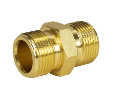 Brass M22 - 14mm Male High Pressure Washer Hose Extension Adapter Connector – 5000 PSI