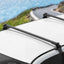 Universal Car Roof Racks Pod Aluminium Cross Bars 137cm Black  Adjustable with Mounting Brackets