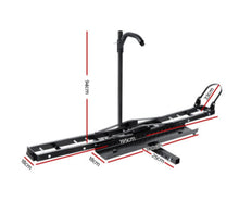 Load image into Gallery viewer, Motorcycle Motorbike Carrier Rack Ramp 2” Towbar Adjustable Height Black
