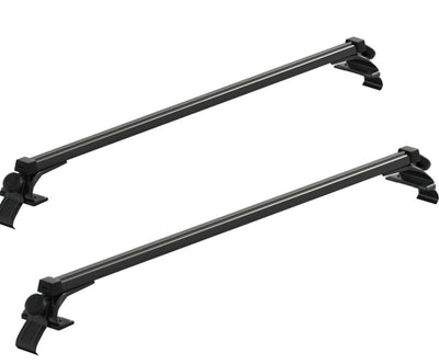 Universal Car Roof Racks Pod Aluminium Cross Bars 137cm Black  Adjustable with Mounting Brackets