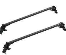 Load image into Gallery viewer, Universal Car Roof Racks Pod Aluminium Cross Bars 137cm Black  Adjustable with Mounting Brackets
