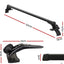 Universal Car Roof Racks Pod Aluminium Cross Bars 137cm Black  Adjustable with Mounting Brackets