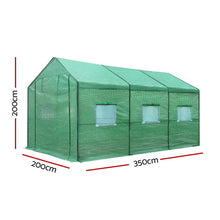 Load image into Gallery viewer, Green Fingers Greenhouse 3.5x2x2M Walk in Green House Tunnel Plant Garden Shed

