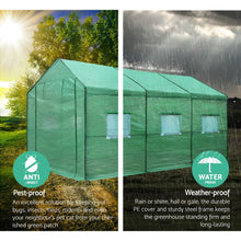 Load image into Gallery viewer, Green Fingers Greenhouse 3.5x2x2M Walk in Green House Tunnel Plant Garden Shed
