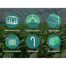 Load image into Gallery viewer, Green Fingers Greenhouse 3.5x2x2M Walk in Green House Tunnel Plant Garden Shed
