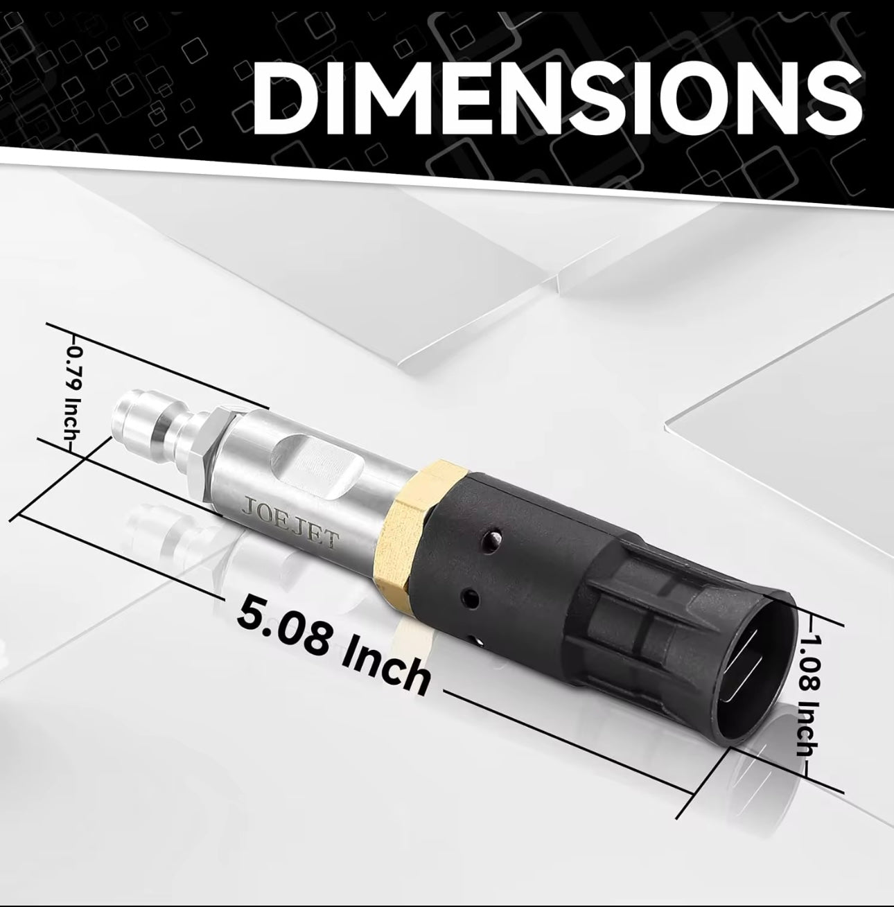 Soft Wash Nozzle 6000 PSI Twist Spray Tip 7–12 GPM Downstream