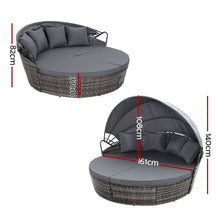 Load image into Gallery viewer, Gardeon Sun Lounge Setting Wicker Lounger Day Bed Outdoor Furniture Patio Grey

