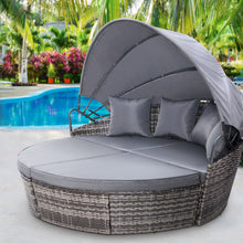 Load image into Gallery viewer, Gardeon Sun Lounge Setting Wicker Lounger Day Bed Outdoor Furniture Patio Grey
