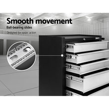 Load image into Gallery viewer, Giantz 5 Drawer Tool Box Cabinet Chest Trolley Box Garage Storage Toolbox Grey
