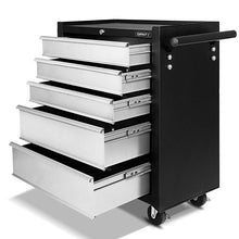 Load image into Gallery viewer, Giantz 5 Drawer Tool Box Cabinet Chest Trolley Box Garage Storage Toolbox Grey

