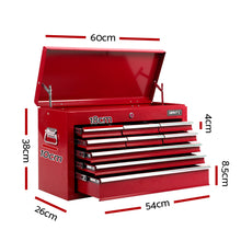 Load image into Gallery viewer, Giantz 9 Drawer Tool Box Cabinet Chest Toolbox Storage Garage Organiser Red
