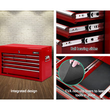 Load image into Gallery viewer, Giantz 9 Drawer Tool Box Cabinet Chest Toolbox Storage Garage Organiser Red
