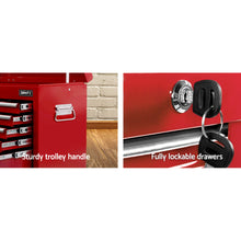 Load image into Gallery viewer, Giantz 9 Drawer Tool Box Cabinet Chest Toolbox Storage Garage Organiser Red
