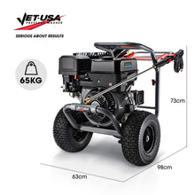Load image into Gallery viewer, JET-USA 5000PSI Commercial Petrol Powered High Pressure Washer, 15HP 420cc, Italian Made Adjustable AR Pump, 20m Hose - TX870
