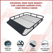 Load image into Gallery viewer, Universal Roof Rack Basket - Car Luggage Carrier Steel Cage Vehicle Cargo
