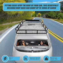 Load image into Gallery viewer, Universal Roof Rack Basket - Car Luggage Carrier Steel Cage Vehicle Cargo
