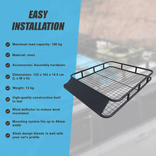Load image into Gallery viewer, Universal Roof Rack Basket - Car Luggage Carrier Steel Cage Vehicle Cargo
