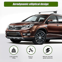 Load image into Gallery viewer, Universal Car Top Roof Rail Rack Cross Bar Aluminium Lockable 1350MM
