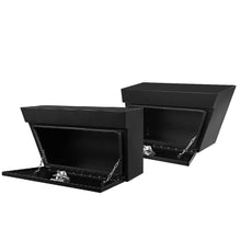 Load image into Gallery viewer, Giantz Black Under Tray Tool Box Pair Set Ute Steel Toolbox Trailer Underbody
