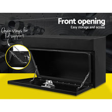 Load image into Gallery viewer, Giantz Black Under Tray Tool Box Pair Set Ute Steel Toolbox Trailer Underbody
