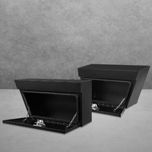 Load image into Gallery viewer, Giantz Black Under Tray Tool Box Pair Set Ute Steel Toolbox Trailer Underbody
