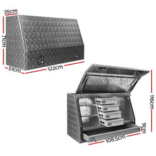 Load image into Gallery viewer, Giantz Aluminium Ute Tool Box Drawers Storage Truck Trailer Lock
