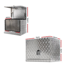 Load image into Gallery viewer, Giantz Aluminium Ute Tool Box Storage Toolbox Generator Truck Trailer Lock
