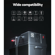 Load image into Gallery viewer, Giantz Battery Box 300W Inverter Deep Cycle Battery Portable Caravan Camping USB
