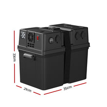 Load image into Gallery viewer, Giantz Battery Box 500W Inverter Deep Cycle Battery Portable Caravan Camping USB
