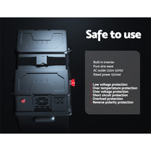 Load image into Gallery viewer, Giantz Battery Box 500W Inverter Deep Cycle Battery Portable Caravan Camping USB
