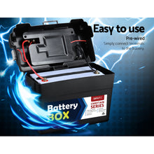 Load image into Gallery viewer, GIANTZ 130Ah Deep Cycle Battery &amp; Battery Box 12V AGM Marine Sealed Power Solar

