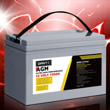 Load image into Gallery viewer, Giantz AGM Deep Cycle Battery 12V 100Ah Box Portable Solar Caravan Camping

