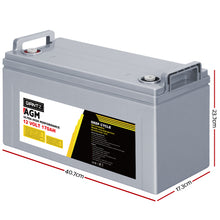 Load image into Gallery viewer, Giantz AGM Deep Cycle Battery 12V 170Ah Box Portable Solar Caravan Camping

