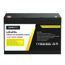 Load image into Gallery viewer, Giantz 12V 100Ah Lithium Battery LiFePO4 Deep Cycle Box Solar Caravan Camping
