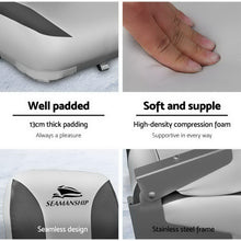 Load image into Gallery viewer, Seamanship 2X Folding Boat Seats Marine Swivel Low Back 13cm Padding Charcoal
