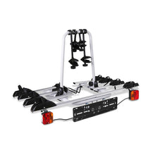Load image into Gallery viewer, Giantz 4 Bicycle Bike Carrier Rack Car Towbar Hitch Ball Mount Tail light Silver
