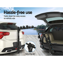 Load image into Gallery viewer, Giantz 4 Bicycle Carrier Bike Rack Car Rear Hitch Mount 2&quot; Towbar Foldable,Giantz 4 Bicycle Carrier Bike Rack Car Rear Hitch Mount 2&quot; Towbar Foldable

