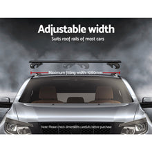 Load image into Gallery viewer, Universal Car Roof Racks Pod Aluminium Cross Bars Adjustable 108cm Black
