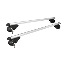 Load image into Gallery viewer, Universal Car Roof Racks Pod Cross Bars Aluminium Adjustable 123cm Sliver
