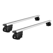 Load image into Gallery viewer, Universal Car Roof Racks Pod Aluminium Cross Bars Upgraded Holder 111cm Silver
