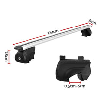 Load image into Gallery viewer, Universal Car Roof Racks Pod Aluminium Cross Bars Upgraded Holder 111cm Silver
